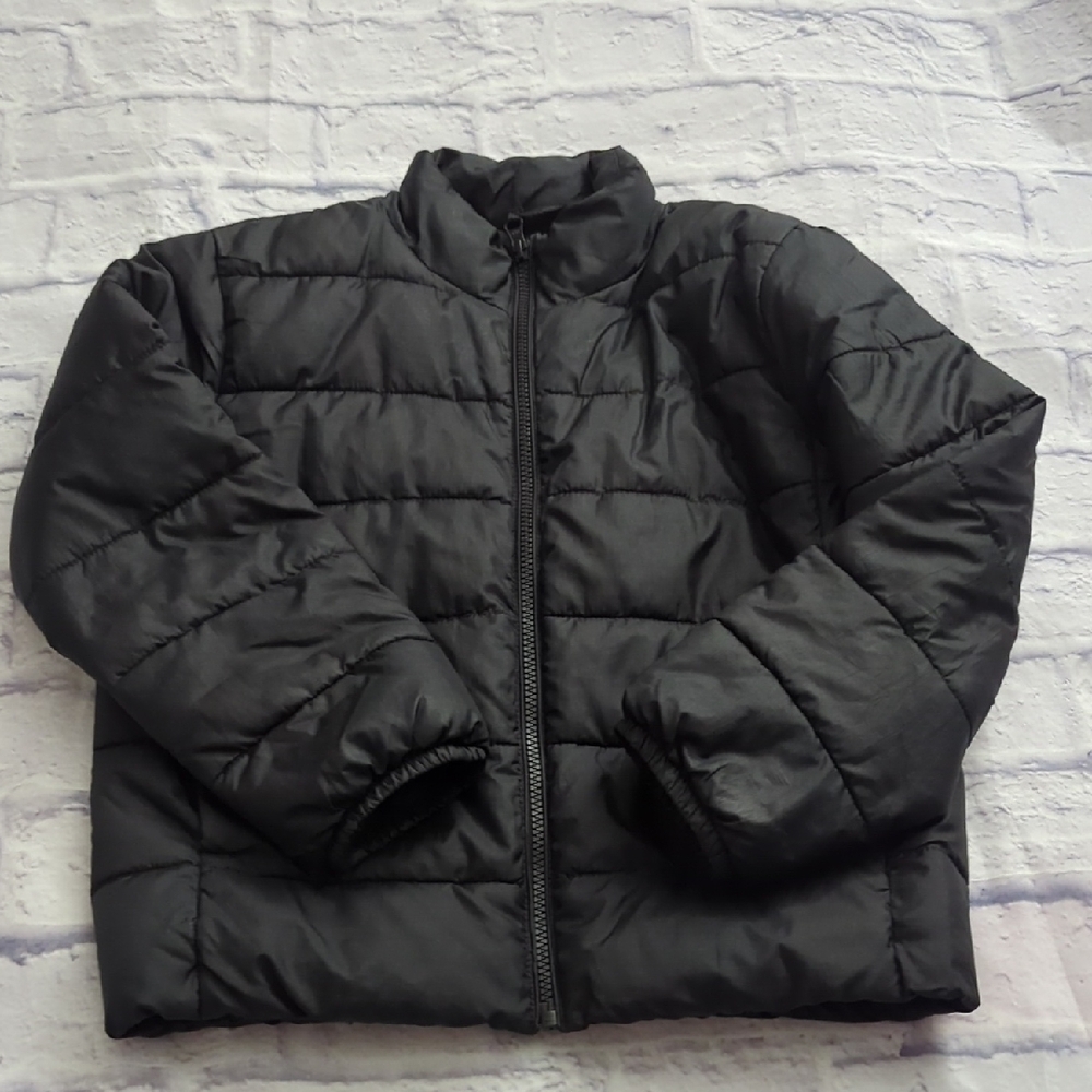 The Children's Place Boys Quilted Black Jacket Size 7/8